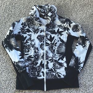 Rare Lululemon black and white floral jacket